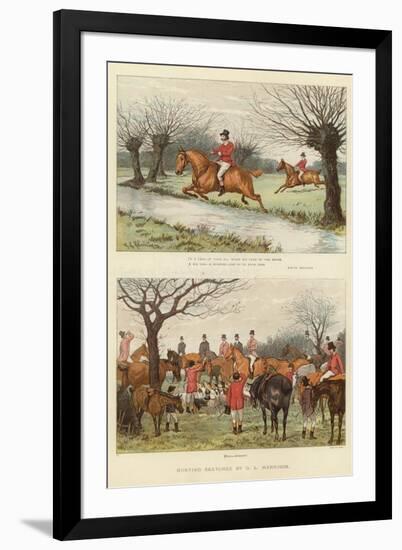 Hunting Sketches-null-Framed Giclee Print