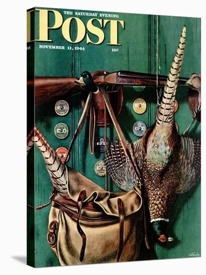 "Hunting still life," Saturday Evening Post Cover, November 11, 1944-John Atherton-Stretched Canvas