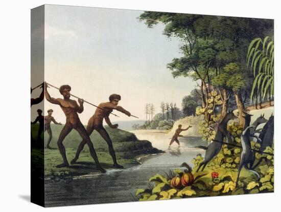 Hunting the Kangaroo, Aborigines in New South Wales-John Heaviside Clark-Stretched Canvas
