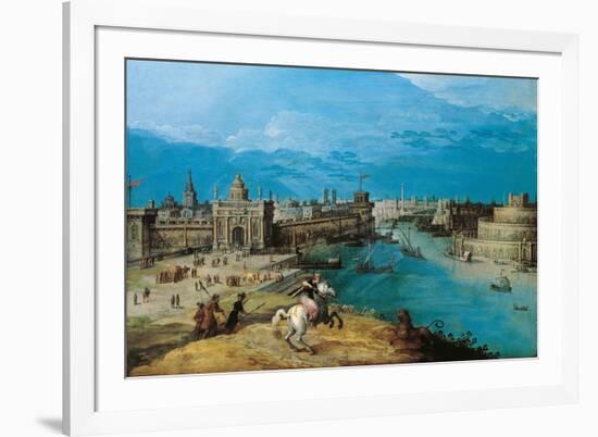 Hunting the Lion at the Gates of Babylon-Adriaen I van Nieulandt-Framed Giclee Print