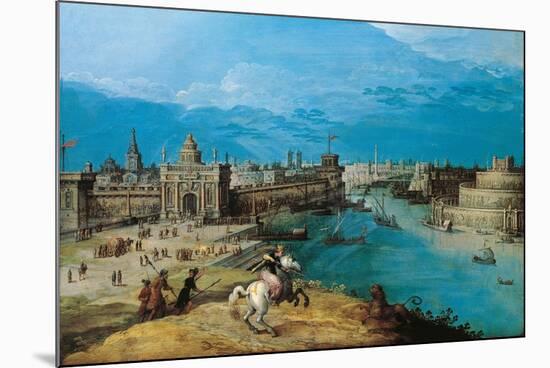 Hunting the Lion at the Gates of Babylon-Adriaen I van Nieulandt-Mounted Giclee Print