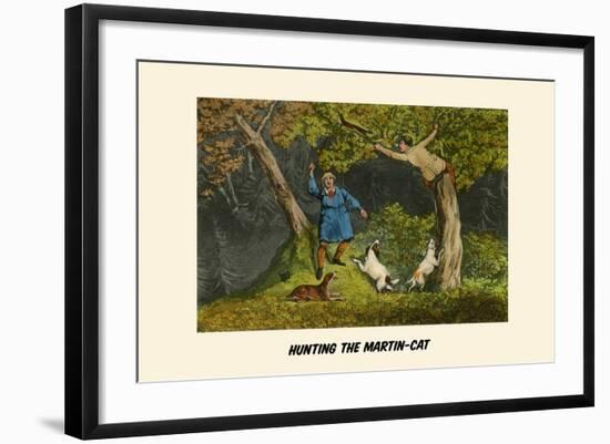 Hunting the Martin Cat-Henry Thomas Alken-Framed Art Print