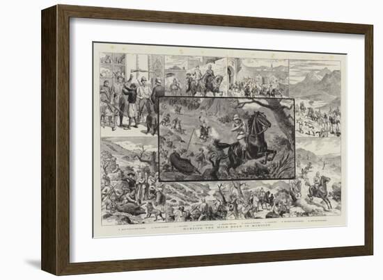 Hunting the Wild Boar in Morocco-null-Framed Giclee Print