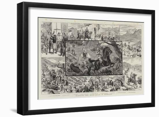 Hunting the Wild Boar in Morocco-null-Framed Giclee Print