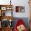 Hunting trophies and chili peppers on market stall, Santa Fe, New Mexico, USA-null-Photographic Print displayed on a wall