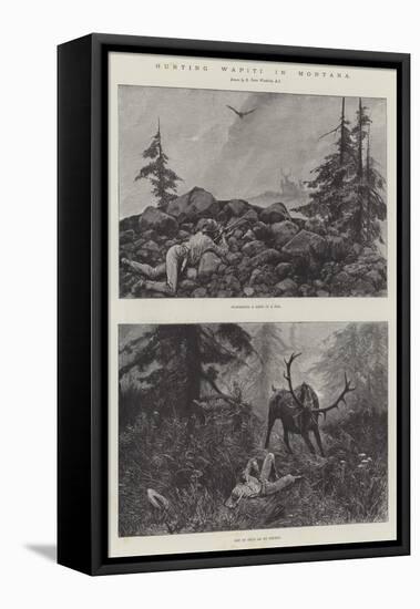 Hunting Wapiti in Montana-Richard Caton Woodville II-Framed Stretched Canvas