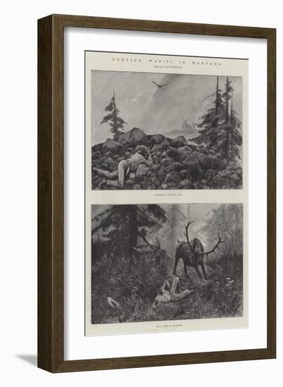 Hunting Wapiti in Montana-Richard Caton Woodville II-Framed Giclee Print