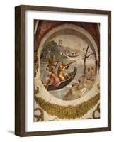 Hunting Waterfowl with Bows and Crossbows, Fresco-Giulio Romano-Framed Giclee Print