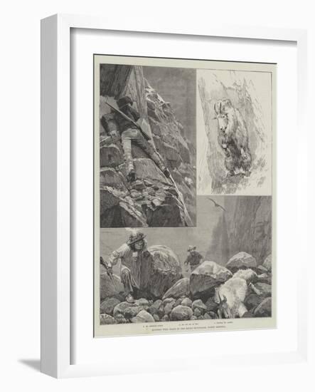 Hunting Wild Goats in the Rocky Mountains, North America-Richard Caton Woodville II-Framed Giclee Print