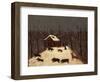 Hunting (Winter with Dogs)-Louis Vivin-Framed Art Print