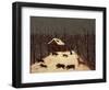 Hunting (Winter with Dogs)-Louis Vivin-Framed Art Print