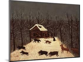 Hunting (Winter with Dogs)-Louis Vivin-Mounted Art Print