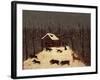 Hunting (Winter with Dogs)-Louis Vivin-Framed Art Print