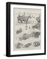 Hunting with Cheetahs at Dhar, Central India-null-Framed Giclee Print