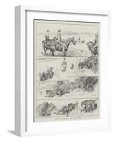 Hunting with Cheetahs at Dhar, Central India-null-Framed Giclee Print