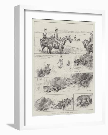 Hunting with Cheetahs at Dhar, Central India-null-Framed Giclee Print