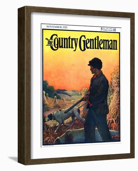 "Hunting with Dogs," Country Gentleman Cover, November 1, 1925-Zack Hogg-Framed Giclee Print