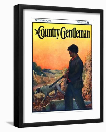 "Hunting with Dogs," Country Gentleman Cover, November 1, 1925-Zack Hogg-Framed Giclee Print