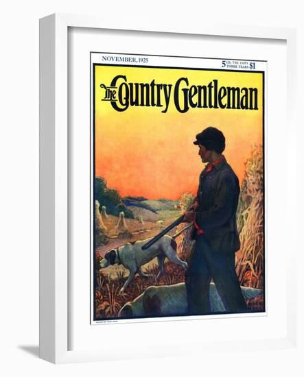 "Hunting with Dogs," Country Gentleman Cover, November 1, 1925-Zack Hogg-Framed Giclee Print