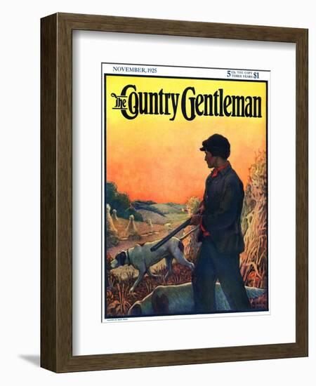 "Hunting with Dogs," Country Gentleman Cover, November 1, 1925-Zack Hogg-Framed Giclee Print