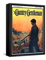 "Hunting with Dogs," Country Gentleman Cover, November 1, 1925-Zack Hogg-Framed Stretched Canvas