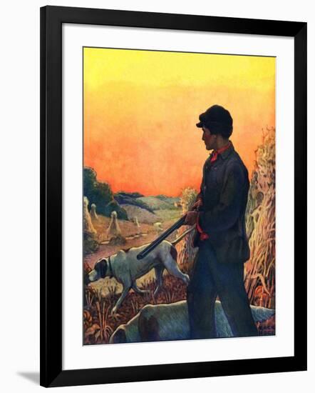 "Hunting with Dogs,"November 1, 1925-Zack Hogg-Framed Giclee Print