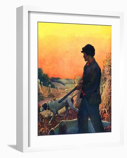 "Hunting with Dogs,"November 1, 1925-Zack Hogg-Framed Giclee Print