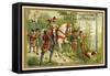 Hunting with Falcons, Compiegne, France-null-Framed Stretched Canvas