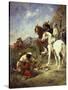 Hunting with Falcons in Algeria before 1863-Eugene Fromentin-Stretched Canvas