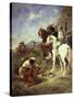 Hunting with Falcons in Algeria before 1863-Eugene Fromentin-Stretched Canvas