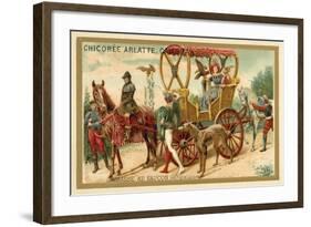 Hunting with Falcons-null-Framed Giclee Print