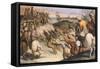 Hunting-Giovanni Francesco Barbieri-Framed Stretched Canvas