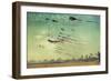 Huntington Beach, California - Kites and Beach-Lantern Press-Framed Art Print