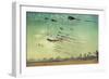 Huntington Beach, California - Kites and Beach-Lantern Press-Framed Art Print
