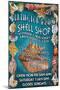 Huntington Beach, California - Shell Shop-Lantern Press-Mounted Art Print