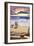 Huntington Beach, California - Sunset Beach Scene-Lantern Press-Framed Art Print