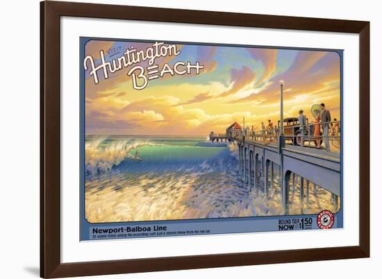 Huntington Beach-Kerne Erickson-Framed Art Print