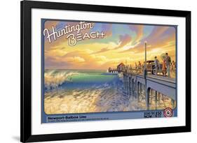 Huntington Beach-Kerne Erickson-Framed Art Print