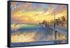 Huntington Beach-Kerne Erickson-Framed Stretched Canvas