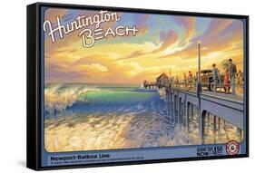 Huntington Beach-Kerne Erickson-Framed Stretched Canvas
