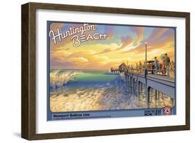 Huntington Beach-Kerne Erickson-Framed Art Print