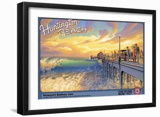 Huntington Beach-Kerne Erickson-Framed Art Print