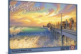 Huntington Beach-Kerne Erickson-Mounted Premium Giclee Print