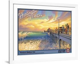 Huntington Beach-Kerne Erickson-Framed Art Print