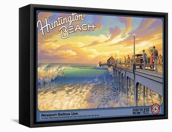 Huntington Beach-Kerne Erickson-Framed Stretched Canvas