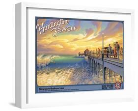 Huntington Beach-Kerne Erickson-Framed Art Print