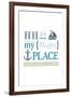 Huntington Harbour, California - HH is My Happy Place-Lantern Press-Framed Art Print