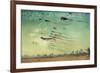 Huntington Harbour, California - Kites and Beach-Lantern Press-Framed Art Print