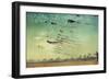 Huntington Harbour, California - Kites and Beach-Lantern Press-Framed Art Print