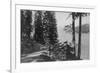 Huntington Lake, California View from Road Photograph - Huntington Lake, CA-Lantern Press-Framed Premium Giclee Print